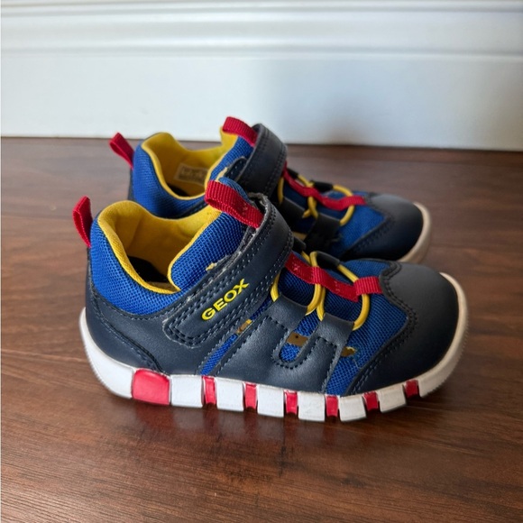 Geox Lepidoo Blue and Red Sneakers Aesthetic Sporty Design-Size 8 - Picture 4 of 13
